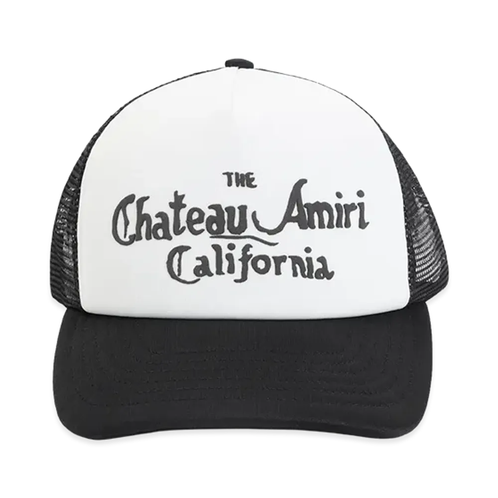 AMIRI Chateau Foam Trucker Cap "White/Black"