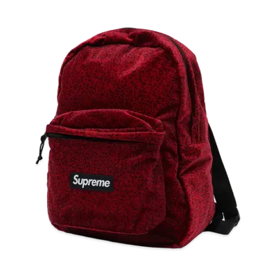 Supreme Velvet Backpack "Red Leopard"