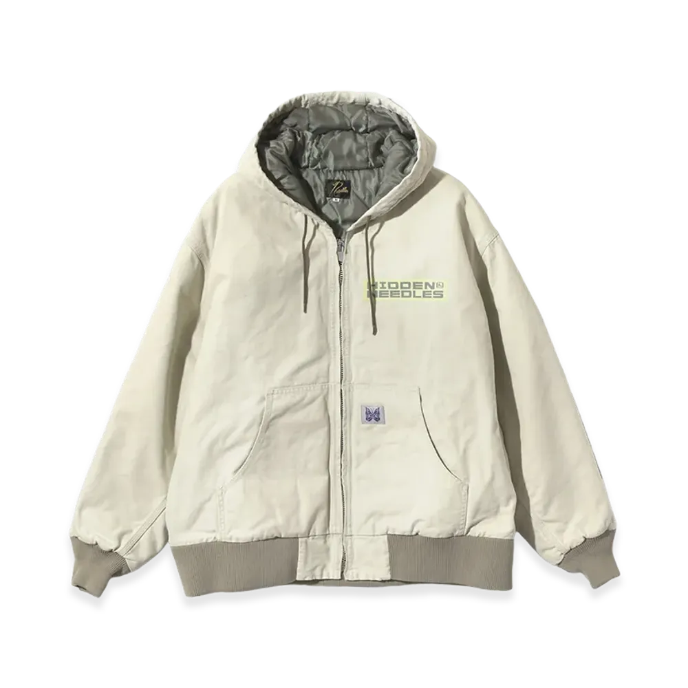 NEEDLES x Hidden Zipped Work Hoodie "Stone Beige"