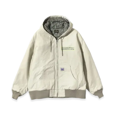 NEEDLES x Hidden Zipped Work Hoodie "Stone Beige"