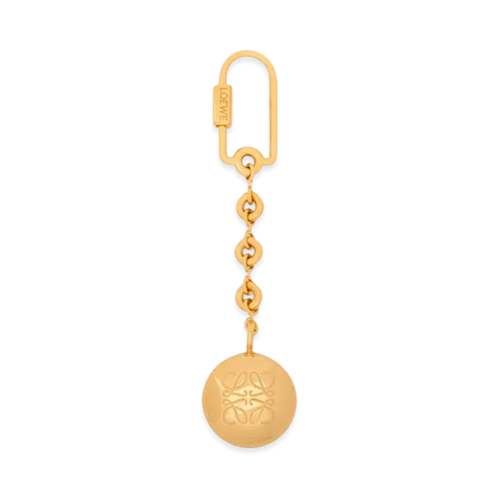 LOEWE Pebble Keyring "Vetiver/Gold"