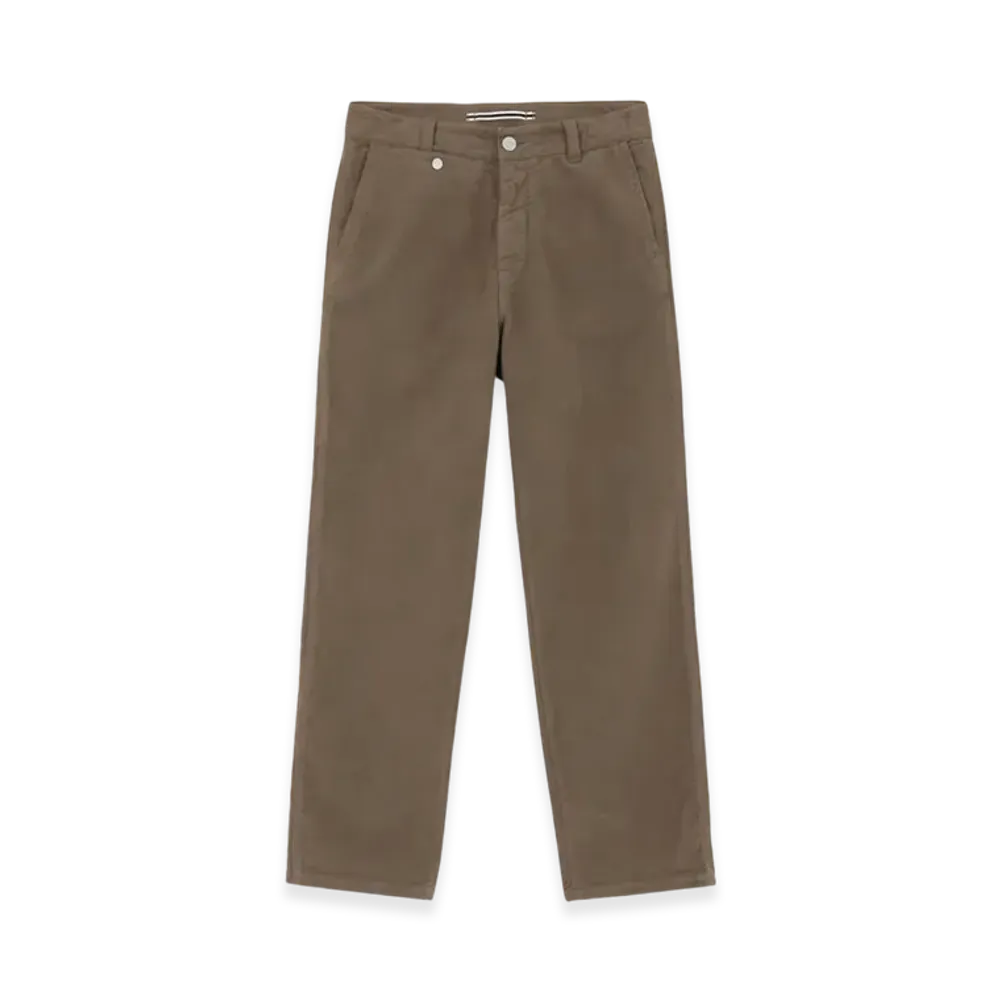 Stone Island 319X6 Marina Cotton Moleskin Loose Fit Chino Pants - 24FW "Walnut Brown"