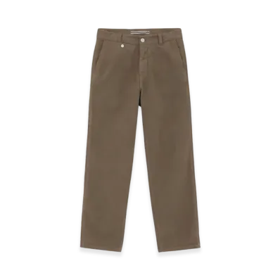 Stone Island 319X6 Marina Cotton Moleskin Loose Fit Chino Pants - 24FW "Walnut Brown"