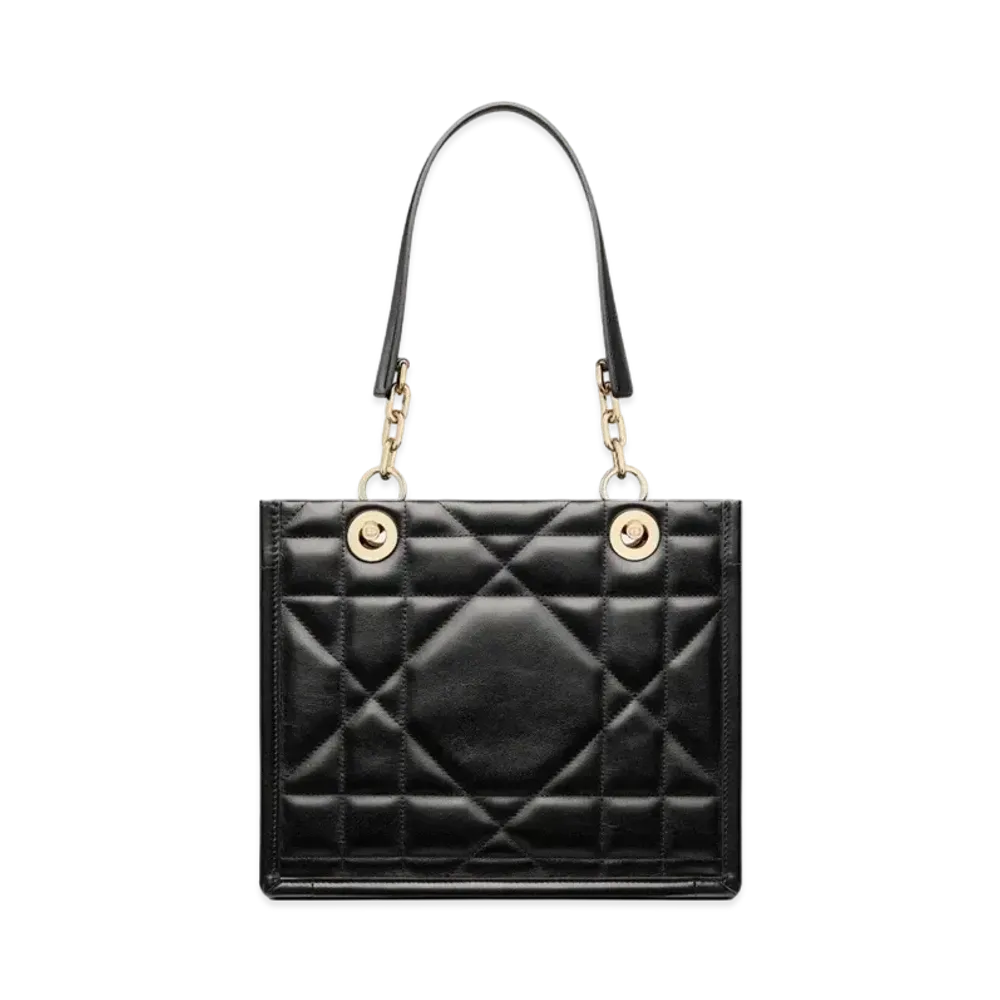Dior Small Dior Essential Tote Bag Archicannage Calfskin "Black"