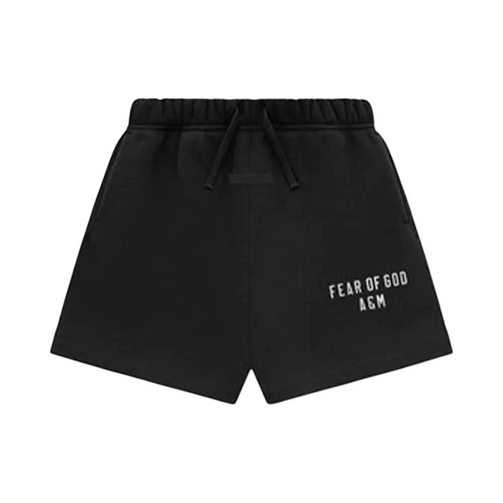 FEAR OF GOD Essentials Kid's Heavy Fleece Soccer Short "Black"