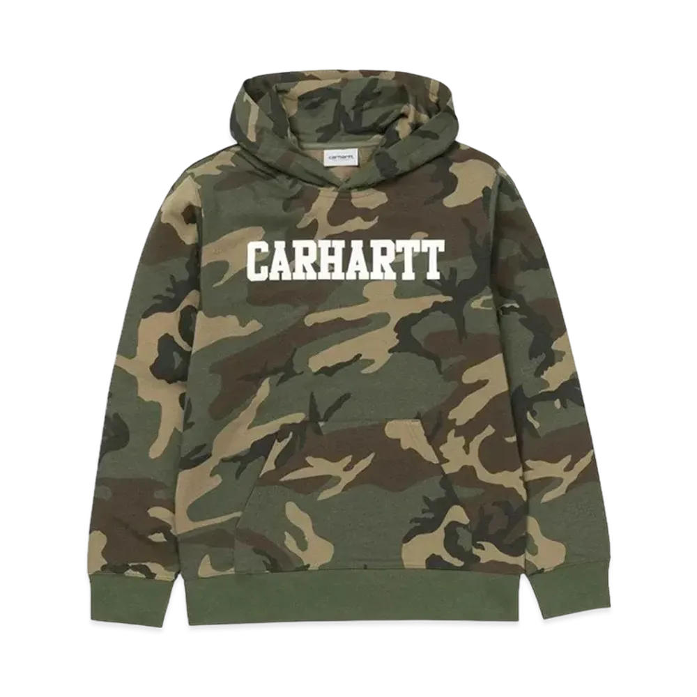 Carhartt WIP Hooded College Sweatshirt "Camo Laurel/White"