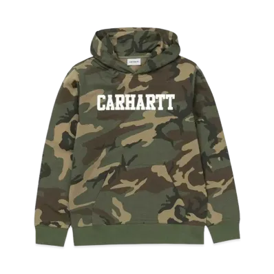 Carhartt WIP Hooded College Sweatshirt "Camo Laurel/White"
