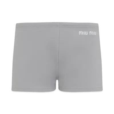 MIU MIU Women's Polyamide Shorts "Grigio"