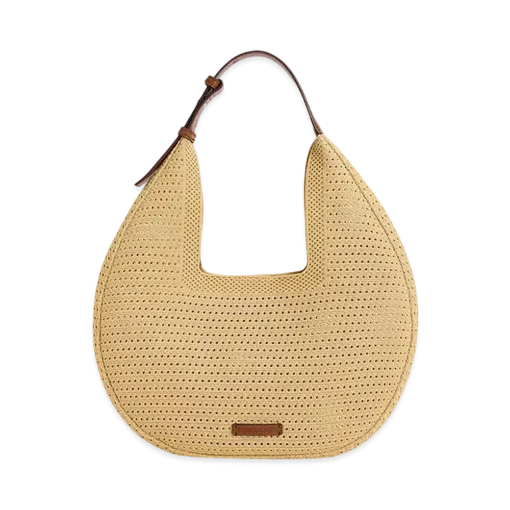 CHARLES & KEITH Aida Knit Hobo Bag "Beige"