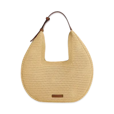 CHARLES & KEITH Aida Knit Hobo Bag "Beige"