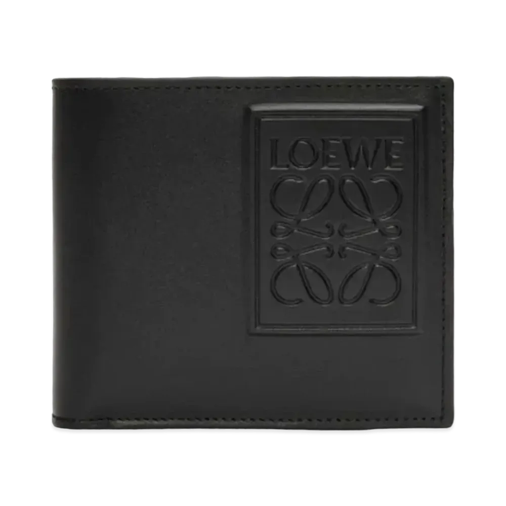 LOEWE Bifold Coin Wallet Silk Calf "Black"
