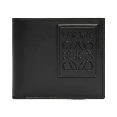 LOEWE Bifold Coin Wallet Silk Calf "Black"