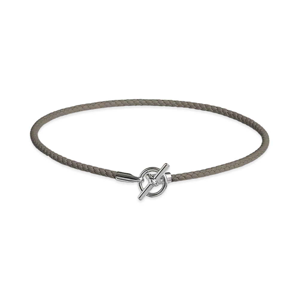 Hermes Glenan H Necklace "Gris Etain"