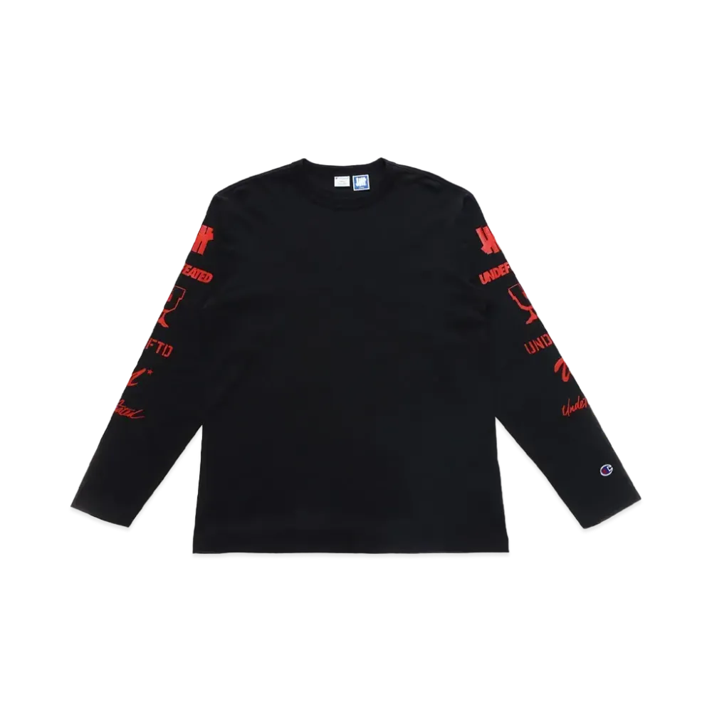 UNDEFEATED CHAMPION LOGO ARCHIVES L/S TEE - C8-T408 "Black"