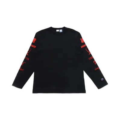 UNDEFEATED CHAMPION LOGO ARCHIVES L/S TEE - C8-T408 "Black"