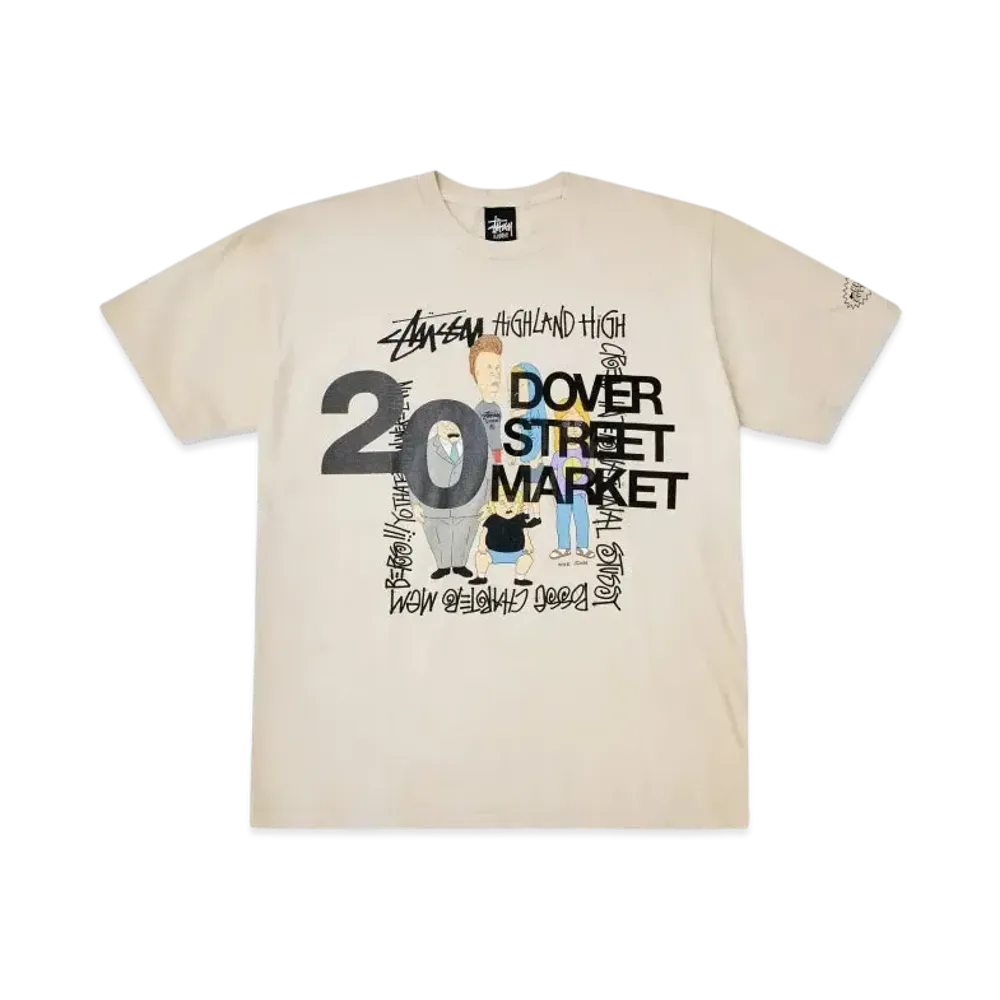 Dover Street Market London x Stussy 20th Anniversary Tee "Tan"