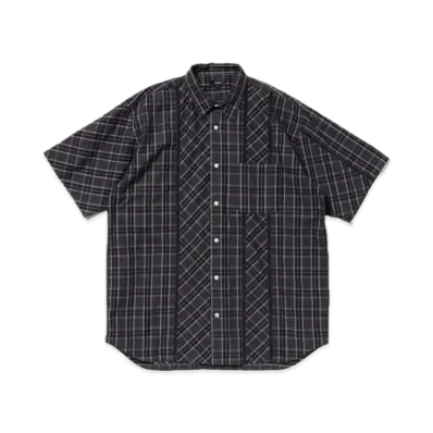 BEAMS Lace Tartan Check Shirt "Gray"