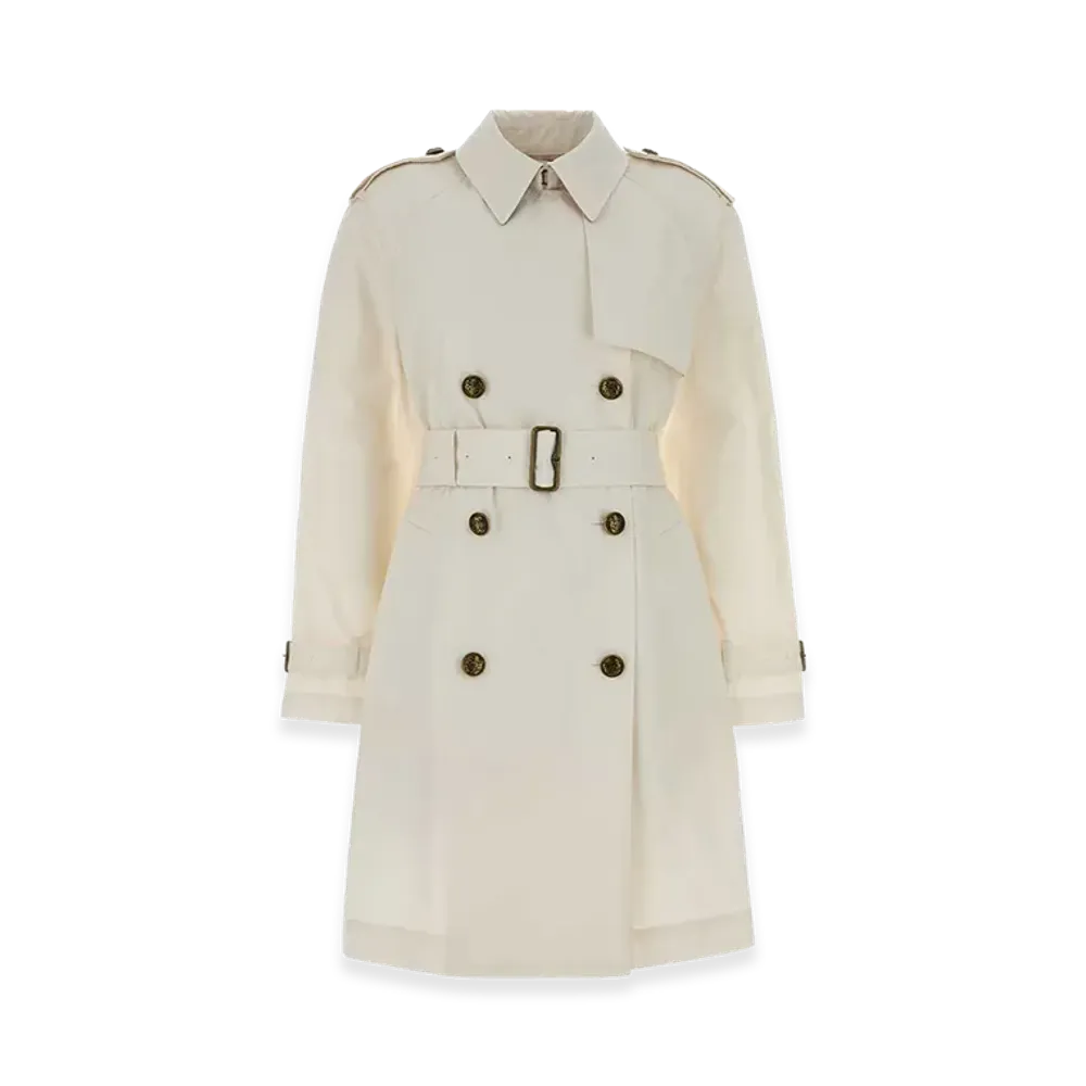 Burberry Women's Cotton Belgravia Trench Coat "White/Ivory"