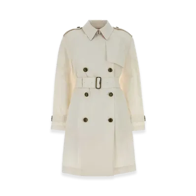Burberry Women's Cotton Belgravia Trench Coat "White/Ivory"