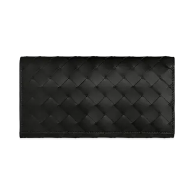 Bottega Veneta Long Wallet With Coin Purse "Nero"