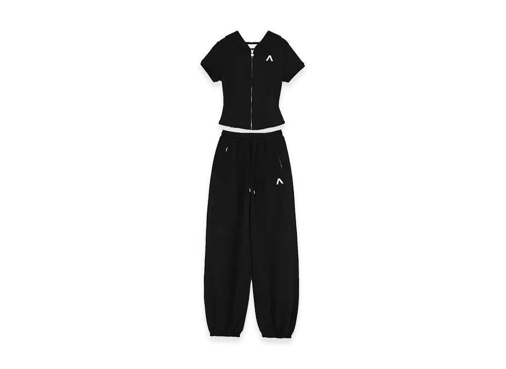ANDMARY Women's Coco Loose Sweat Set Up "Black"