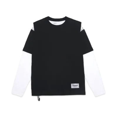 Poliquant HYPE DROP EXCLUSIVE THE SWITCHING LAYERED L/S TEE "BLACK x WHITE"