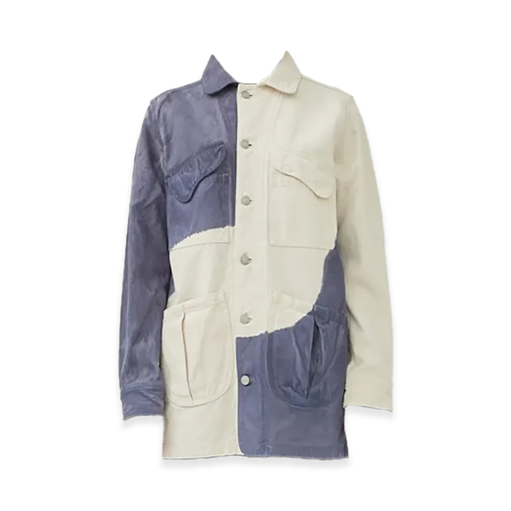 kotohayokozawa Women's Hand Painted Beer Jacket "Navy"