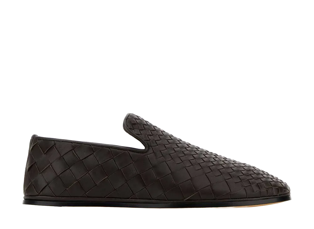 Bottega Veneta Women's Nappa Leather Sunday Loafers "Dark Brown"