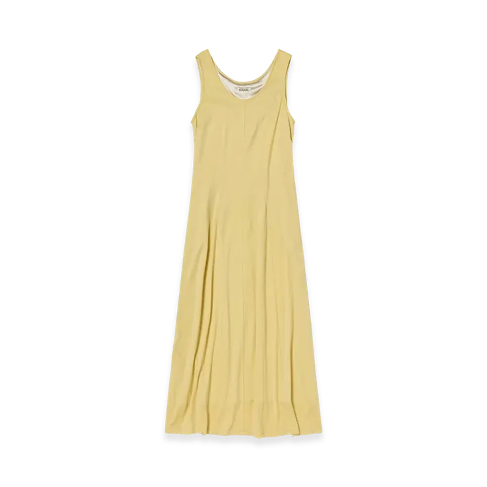 AURALEE Wool Soft Jersey Dress "Mustard Yellow"