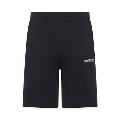 Burberry Cotton Shorts With Logo "Black"
