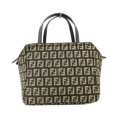 FENDI Zucchino Handbag "Brown"