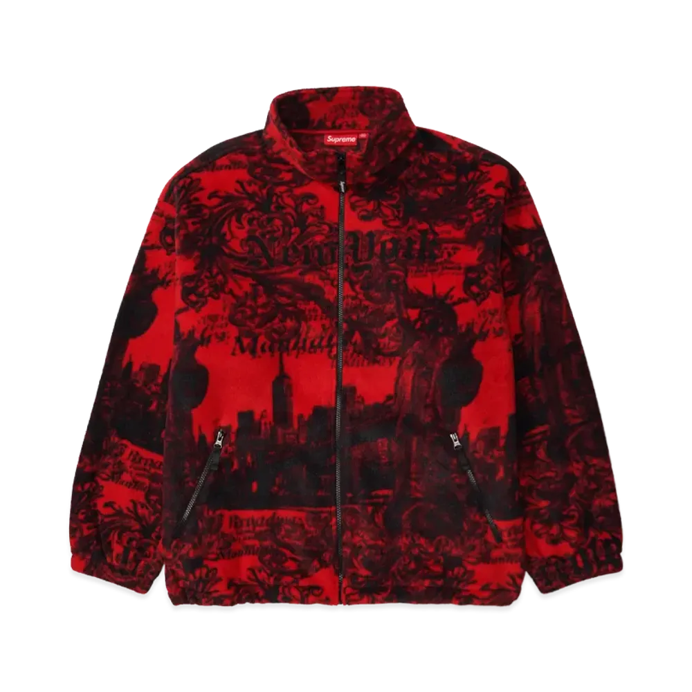 Supreme New York Fleece Jacket "Red"