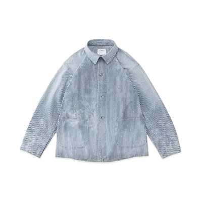 visvim SS COVERALL HICKORY DRY "White"