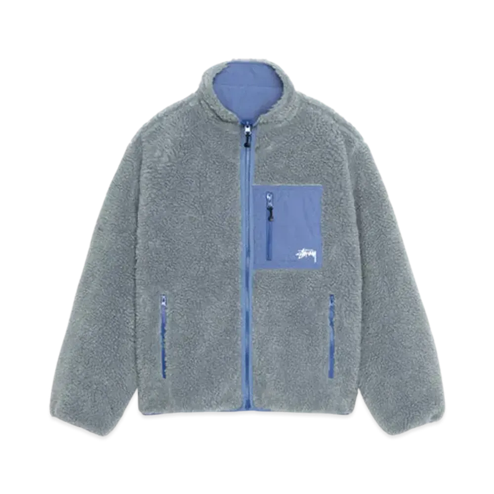 Stussy Sherpa Reversible Jacket "Bluestone"