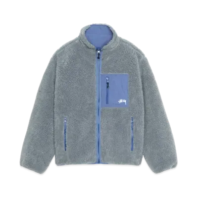 Stussy Sherpa Reversible Jacket "Bluestone"