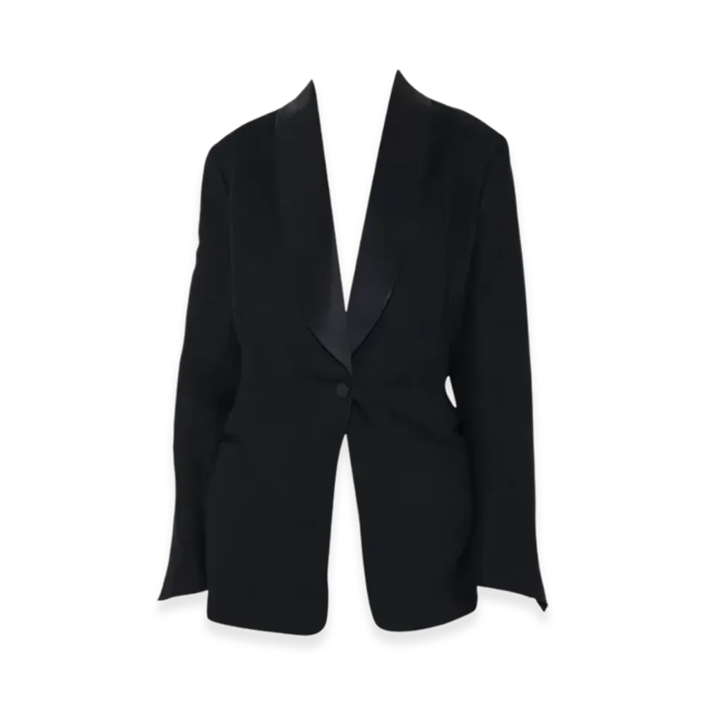 OUR LEGACY Women's Dinner Tuxedo Blazer Linen Wool "Black"