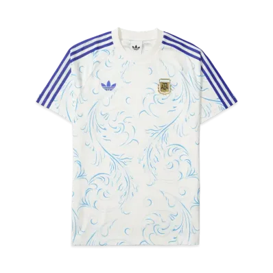 adidas Soccer Argentina Originals Allover Print Short Sleeve T-Shirt "Off-White"