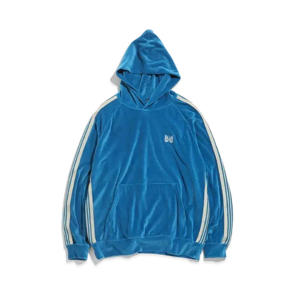 Needles TRACK HOODY - C/PE VELOUR "Blue"