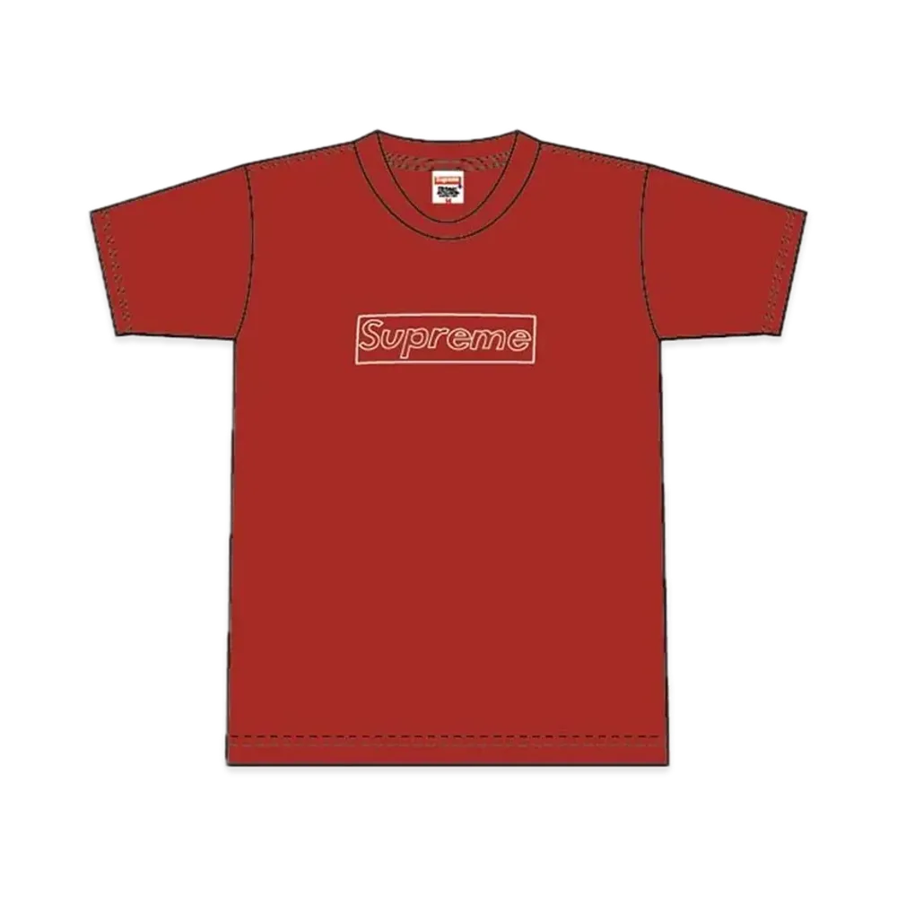 シュプリーム 2002 カウズ ボックス ロゴ Tシャツ "レッド"