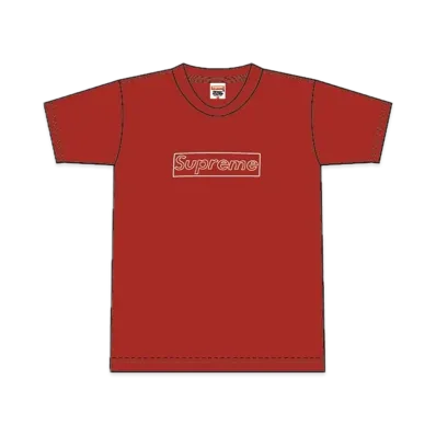 Supreme 2002 Kaws Box Logo Tee "Red"