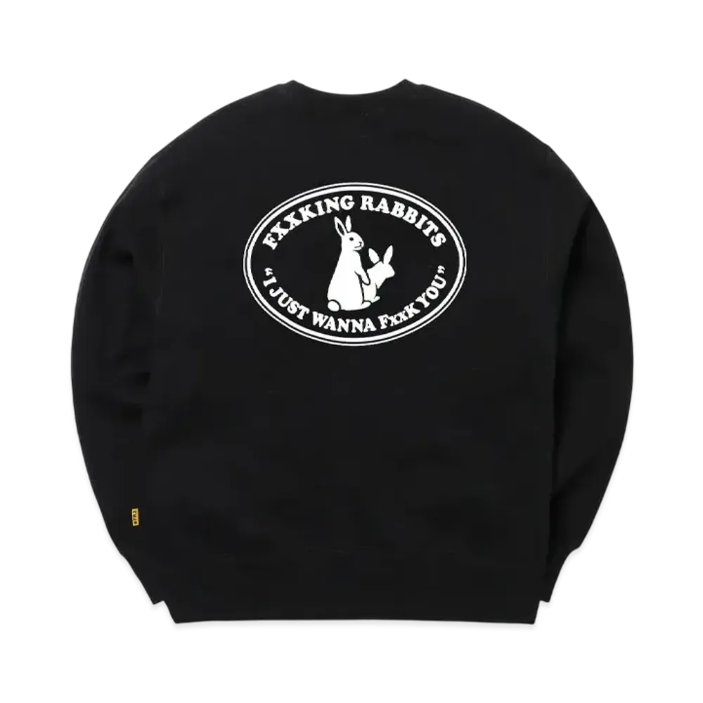 FR2 Rabbits Oval Logo Sweatshirt "Black"