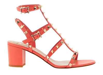 Valentino Garavani Women's rockstud Sandals "Orange"