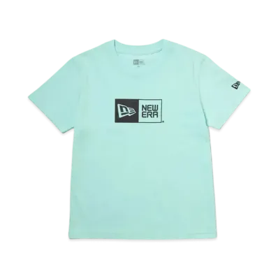 NEW ERA Youth Short Sleeve Cotton T-Shirt Box Logo "Celeste Blue"