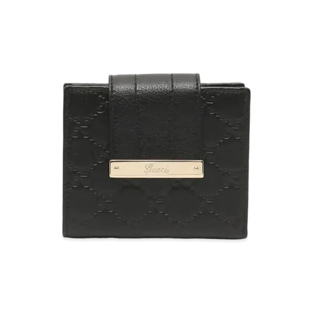 GUCCI Guccissima Bi-fold Wallet "Black"