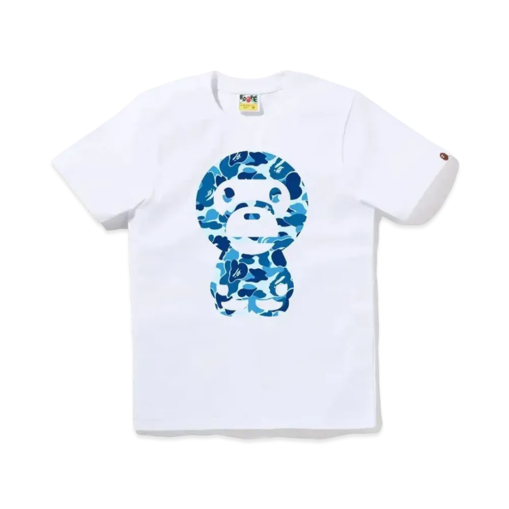 A BATHING APE ABC Camo Big Baby Milo Tee "White/Blue"