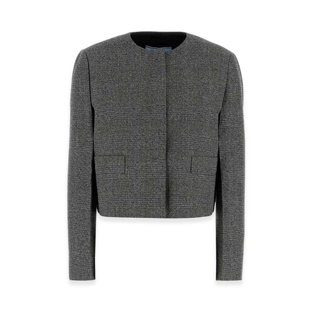 PRADA Women's Glencheck Blazer "Grey"