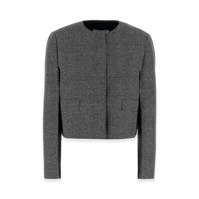 PRADA Women's Glencheck Blazer "Grey"
