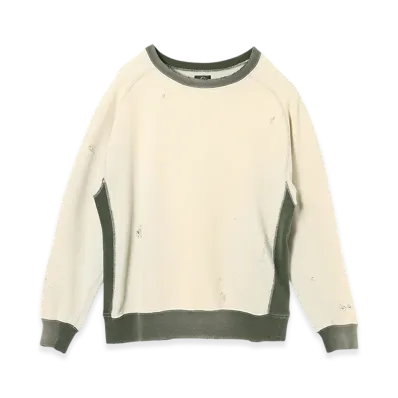 NEEDLES 2-Tone C/N Sweat Shirt - F.Terry "White"