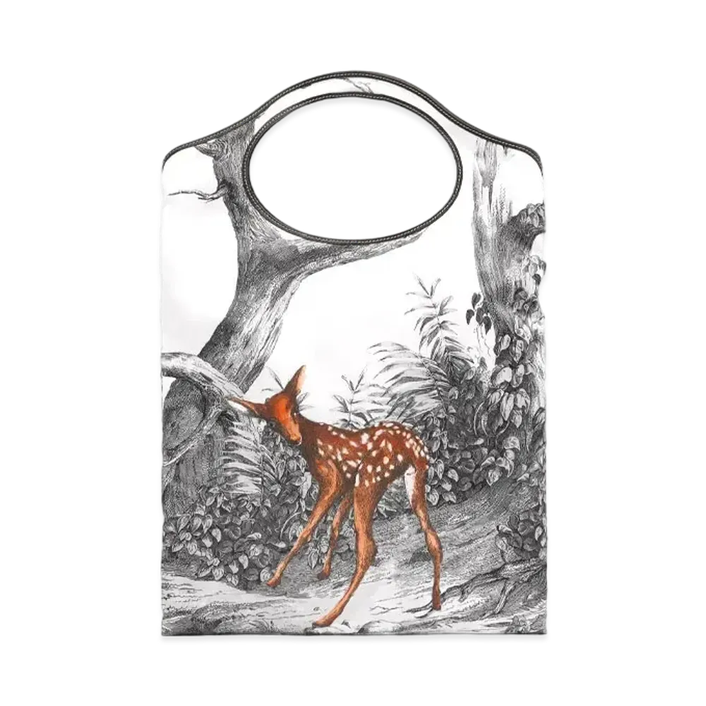 Burberry Deer Print Packaway Pocket Tote Online Exclusive "Black/White"