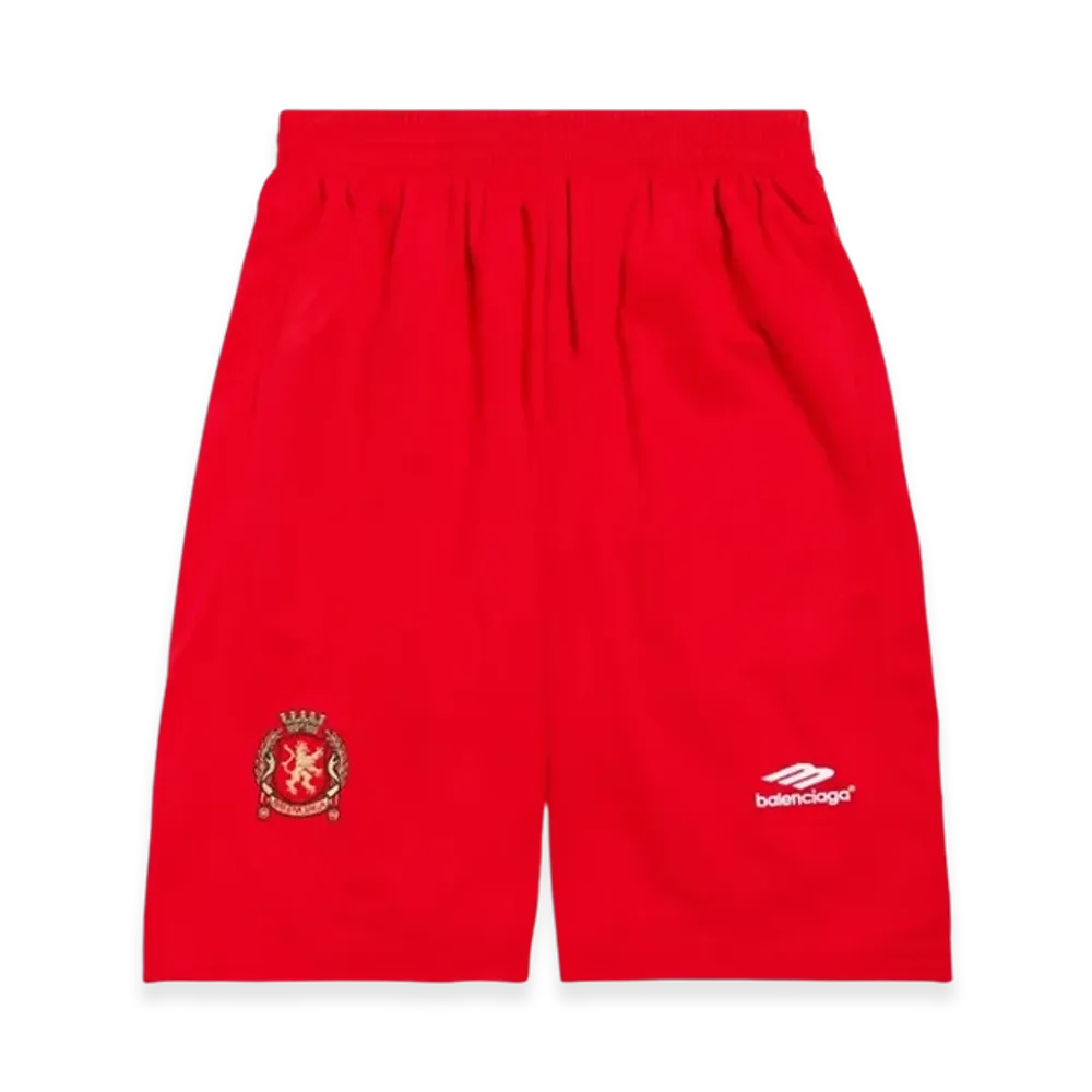 BALENCIAGA Soccer Series Soccer Baggy Shorts "Red"